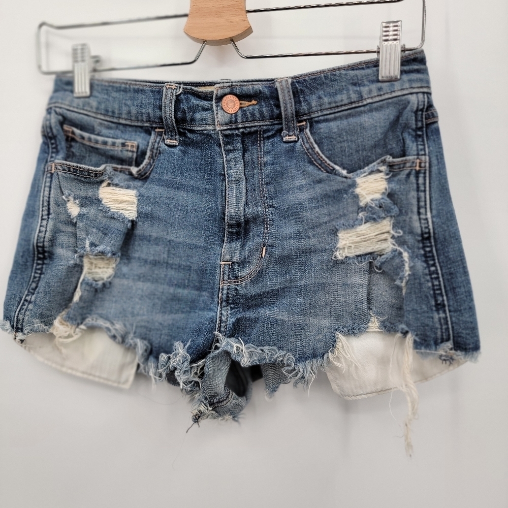 Hollister Vintage Short Cut Off Distressed Jean Shorts 3